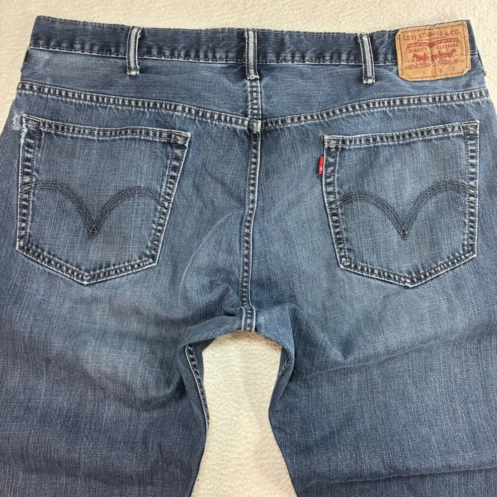 Y2K Levis 569 Loose Straight‎ Jeans Men 38x32 Blue Faded Skater Baggy Distressed
